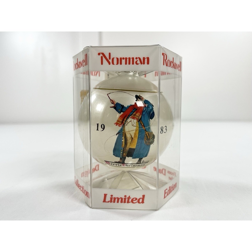 Vintage 1983 Norman Rockwell Merrie Christmas Ornament Dave Grossman 9th Ed New